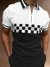 Load image into Gallery viewer, New Summer High Quality Men Polo Shirts High Street Print Casual Short Sleeve Mens Shirts Turn-Down Collar Zipper Polo Shirt Men - Larry's Anything Goes