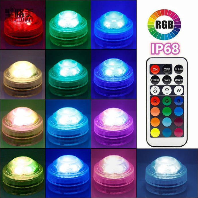 21key Remote Control RGB Submersible Light IP68 Battery Operated Underwater Night Lamp Vase Bowl Swim Pool Outdoor Garden Party - Larry's Anything Goes