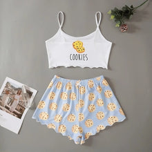 Load image into Gallery viewer, Pijamas Feminino 14 Patterns 2 Pieces Pajamas for Women Summer Sleepwear Nightgown Ladies Sexy Lingerie Pyjamas Halloween - Larry's Anything Goes