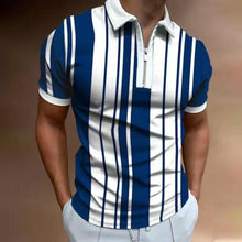 Load image into Gallery viewer, New Summer High Quality Men Polo Shirts High Street Print Casual Short Sleeve Mens Shirts Turn-Down Collar Zipper Polo Shirt Men - Larry's Anything Goes