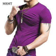 Load image into Gallery viewer, 2022 Brand New Men T Shirt Tops V neck Short Sleeve Tees Men's Fashion Fitness Hot T-shirt For Male Free Shipping Size 5XL - Larry's Anything Goes