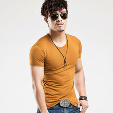 Load image into Gallery viewer, 2022 Brand New Men T Shirt Tops V neck Short Sleeve Tees Men's Fashion Fitness Hot T-shirt For Male Free Shipping Size 5XL - Larry's Anything Goes