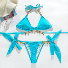 Load image into Gallery viewer, In-X Shiny diamond bikini 2021 Sexy push up halter swimsuit female crystal swimwear women Brazilian biquini Bathing suit new - Larry's Anything Goes