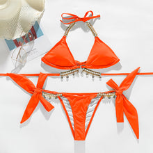 Load image into Gallery viewer, In-X Shiny diamond bikini 2021 Sexy push up halter swimsuit female crystal swimwear women Brazilian biquini Bathing suit new - Larry's Anything Goes