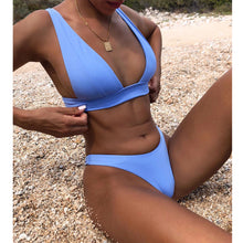 Load image into Gallery viewer, New Sexy Bikini 2022 Solid Swimsuit Women Swimwear Push Up Bikini Set Brazilian Bathing Suit Summer Beach Wear Swimming Suit XL - Larry's Anything Goes