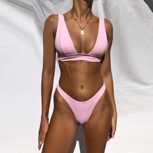 Load image into Gallery viewer, New Sexy Bikini 2022 Solid Swimsuit Women Swimwear Push Up Bikini Set Brazilian Bathing Suit Summer Beach Wear Swimming Suit XL - Larry&#39;s Anything Goes