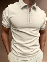 Load image into Gallery viewer, New Summer High Quality Men Polo Shirts High Street Print Casual Short Sleeve Mens Shirts Turn-Down Collar Zipper Polo Shirt Men - Larry's Anything Goes