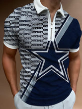 Load image into Gallery viewer, New Summer High Quality Men Polo Shirts High Street Print Casual Short Sleeve Mens Shirts Turn-Down Collar Zipper Polo Shirt Men - Larry's Anything Goes