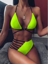 Load image into Gallery viewer, 2022 Sexy Women High Waist Bikini Swimsuit Swimwear Female Bandeau Thong Brazilian Bikini Set Bathing Suit Bather - Larry's Anything Goes