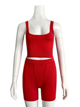 Load image into Gallery viewer, Ribbed Knitted Women 2 Piece Set Gym Crop Tank Top Leggings Set Casual Streetwear Sporty Tracksuit 2021 Summer Active Wear - Larry's Anything Goes