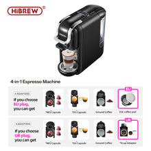 Load image into Gallery viewer, HiBREW Coffee Machine 19Bar 4in1 Multiple Capsule Expresso  Cafetera Dolce Milk&Nexpresso Capsule ESEpod  Ground Coffee Pod H2 - Larry's Anything Goes