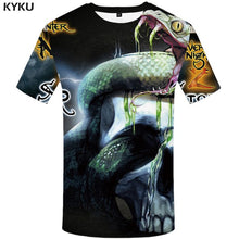 Load image into Gallery viewer, KYKU Skull T Shirt Men Devil Tshirt Punk Rock Clothes 3d T-shirt Hip Hop Tee Casual Cool Mens Clothing 2018 New Summer Top Homme - Larry's Anything Goes