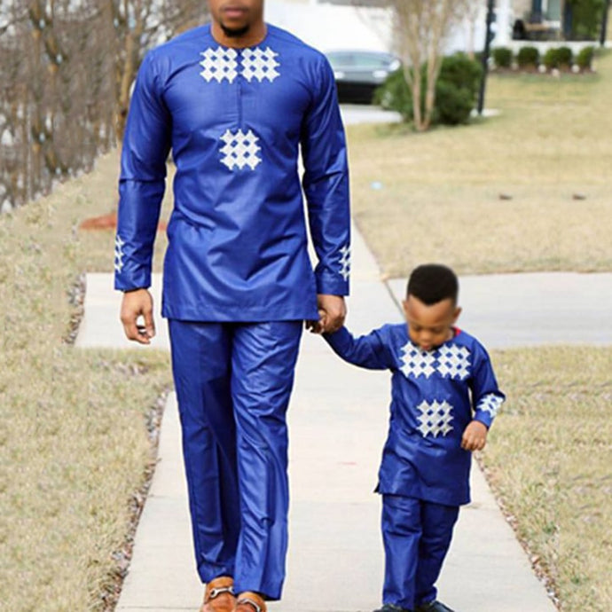 H&D african men kid boy clothing 2019 mens dashiki shirt africa bazin riche outfit clothes tops pant suits vetement africain - Larry's Anything Goes