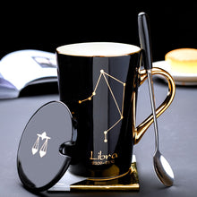 Load image into Gallery viewer, 420ml Simple 12 Constellation Mugs New Bone China Gold-painted Handle Creative Ceramic Mugs Friends Gift Taza Office Coffe Mug - Larry&#39;s Anything Goes