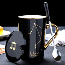 Load image into Gallery viewer, 420ml Simple 12 Constellation Mugs New Bone China Gold-painted Handle Creative Ceramic Mugs Friends Gift Taza Office Coffe Mug - Larry&#39;s Anything Goes