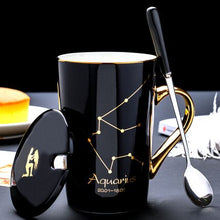 Load image into Gallery viewer, 420ml Simple 12 Constellation Mugs New Bone China Gold-painted Handle Creative Ceramic Mugs Friends Gift Taza Office Coffe Mug - Larry&#39;s Anything Goes