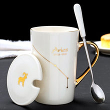 Load image into Gallery viewer, 420ml Simple 12 Constellation Mugs New Bone China Gold-painted Handle Creative Ceramic Mugs Friends Gift Taza Office Coffe Mug - Larry&#39;s Anything Goes