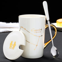 Load image into Gallery viewer, 420ml Simple 12 Constellation Mugs New Bone China Gold-painted Handle Creative Ceramic Mugs Friends Gift Taza Office Coffe Mug - Larry&#39;s Anything Goes