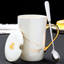 Load image into Gallery viewer, 420ml Simple 12 Constellation Mugs New Bone China Gold-painted Handle Creative Ceramic Mugs Friends Gift Taza Office Coffe Mug - Larry&#39;s Anything Goes