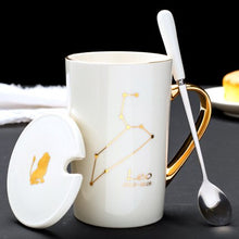 Load image into Gallery viewer, 420ml Simple 12 Constellation Mugs New Bone China Gold-painted Handle Creative Ceramic Mugs Friends Gift Taza Office Coffe Mug - Larry&#39;s Anything Goes