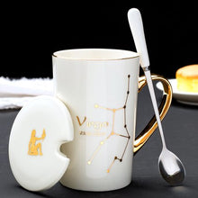 Load image into Gallery viewer, 420ml Simple 12 Constellation Mugs New Bone China Gold-painted Handle Creative Ceramic Mugs Friends Gift Taza Office Coffe Mug - Larry&#39;s Anything Goes