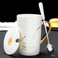 Load image into Gallery viewer, 420ml Simple 12 Constellation Mugs New Bone China Gold-painted Handle Creative Ceramic Mugs Friends Gift Taza Office Coffe Mug - Larry&#39;s Anything Goes