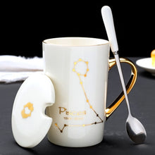 Load image into Gallery viewer, 420ml Simple 12 Constellation Mugs New Bone China Gold-painted Handle Creative Ceramic Mugs Friends Gift Taza Office Coffe Mug - Larry&#39;s Anything Goes