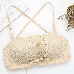 Sexy Women Underwear Lingerie Strapless Bra for Wedding Dress Push Up Lace Invisible Bra Backless Brassiere BH - Larry's Anything Goes