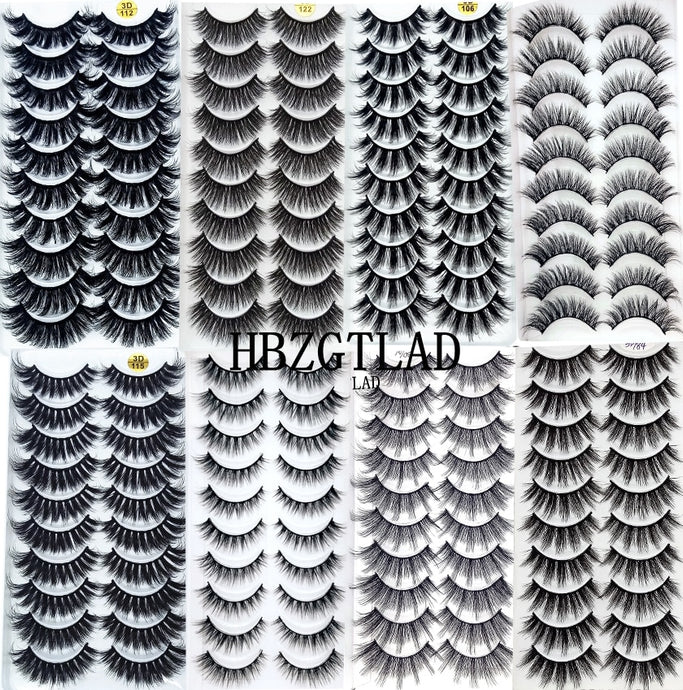 NEW5/10Pairs 3D Faux Mink Eyelashes Natural Thick Long False Eyelashes Dramatic Fake Lashes Makeup Extension Eyelashes maquiagem - Larry's Anything Goes