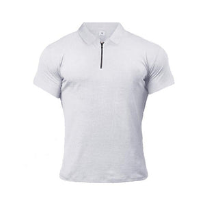 Muscleguys Man Fashion Polo Shirt Casual Fashion Plain Color Short Sleeve High Quality Slim Polo Shirt Men Fitness Polo homme - Larry's Anything Goes