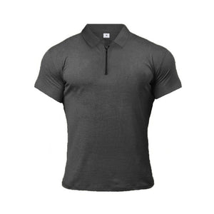 Muscleguys Man Fashion Polo Shirt Casual Fashion Plain Color Short Sleeve High Quality Slim Polo Shirt Men Fitness Polo homme - Larry's Anything Goes