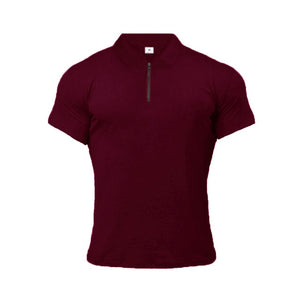 Muscleguys Man Fashion Polo Shirt Casual Fashion Plain Color Short Sleeve High Quality Slim Polo Shirt Men Fitness Polo homme - Larry's Anything Goes