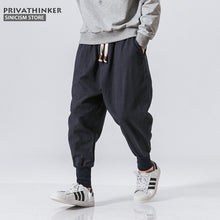 Load image into Gallery viewer, Sincism Store Men Harem Pants Japanese Casual Cotton Linen Trouser Man Jogger Pants Chinese Baggy Pants - Larry&#39;s Anything Goes