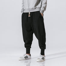 Load image into Gallery viewer, Sincism Store Men Harem Pants Japanese Casual Cotton Linen Trouser Man Jogger Pants Chinese Baggy Pants - Larry&#39;s Anything Goes