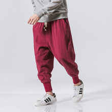 Load image into Gallery viewer, Sincism Store Men Harem Pants Japanese Casual Cotton Linen Trouser Man Jogger Pants Chinese Baggy Pants - Larry&#39;s Anything Goes