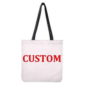 doginthehole Custom Your Own Logo/Image/Text/Name Print Women's Shopping Bags Personalized Female Canvas tote Bag Casual Bags - Larry's Anything Goes