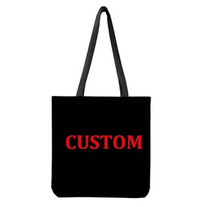 doginthehole Custom Your Own Logo/Image/Text/Name Print Women's Shopping Bags Personalized Female Canvas tote Bag Casual Bags - Larry's Anything Goes