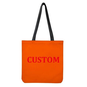 doginthehole Custom Your Own Logo/Image/Text/Name Print Women's Shopping Bags Personalized Female Canvas tote Bag Casual Bags - Larry's Anything Goes