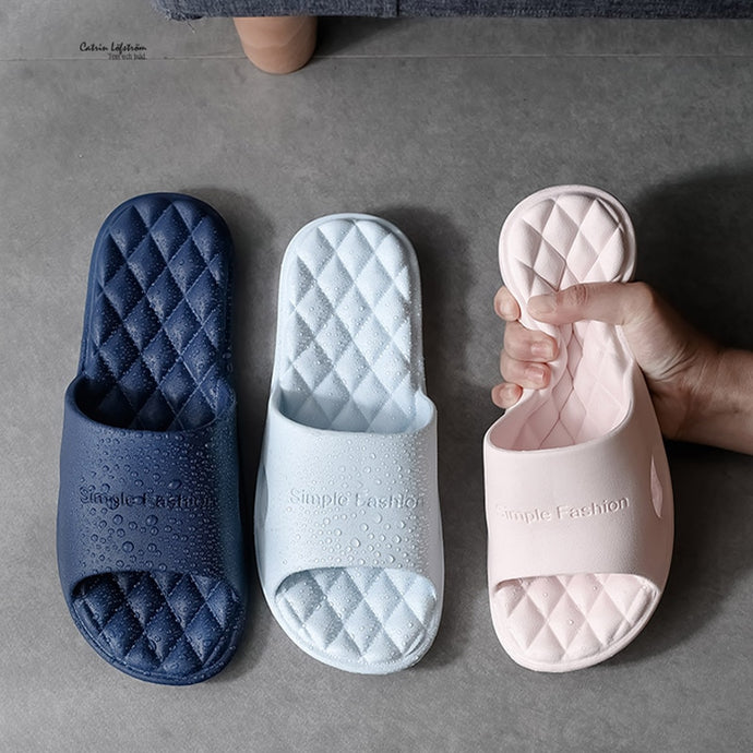 2020 New Slippers Women Summer Thick Bottom Indoor Home Couples Home Bathroom Non-slip Soft Ins Tide To Wear Cool Slippers - Larry's Anything Goes