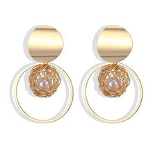 Load image into Gallery viewer, FNIO Fashion Vintage Earrings For Women Big Geometric Statement Gold Metal Drop Earrings 2020 Trendy Earings Jewelry Accessories - Larry's Anything Goes