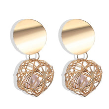 Load image into Gallery viewer, FNIO Fashion Vintage Earrings For Women Big Geometric Statement Gold Metal Drop Earrings 2020 Trendy Earings Jewelry Accessories - Larry's Anything Goes