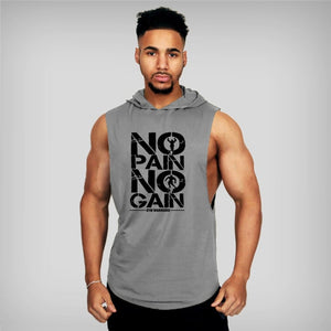 Brand Gyms Clothing Mens Bodybuilding Hooded Tank Top Cotton Sleeveless Vest Sweatshirt Fitness Workout Sportswear Tops Male - Larry's Anything Goes