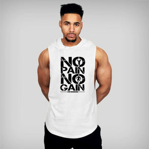 Brand Gyms Clothing Mens Bodybuilding Hooded Tank Top Cotton Sleeveless Vest Sweatshirt Fitness Workout Sportswear Tops Male - Larry's Anything Goes