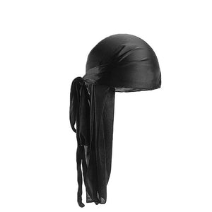 2019 New Unisex Long Silk Satin Breathable Turban Hat Wigs Doo Durag Biker Headwrap Chemo Cap Pirate Hat Men Hair Accessories - Larry's Anything Goes