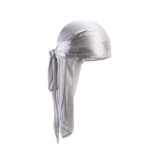 2019 New Unisex Long Silk Satin Breathable Turban Hat Wigs Doo Durag Biker Headwrap Chemo Cap Pirate Hat Men Hair Accessories - Larry's Anything Goes