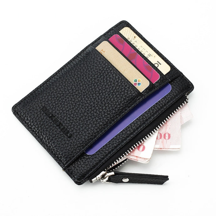 2019 Unisex wallet business card holder pu leather coin pocket bus card Organizer purse bag  men women multi-color - Larry's Anything Goes