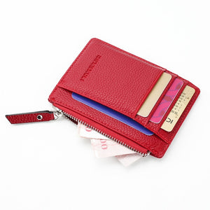 2019 Unisex wallet business card holder pu leather coin pocket bus card Organizer purse bag  men women multi-color - Larry's Anything Goes