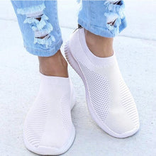 Load image into Gallery viewer, Women Flat Slip on White Shoes Woman Lightweight White Sneakers Summer Autumn Casual Chaussures Femme Basket Flats Shoes - Larry&#39;s Anything Goes