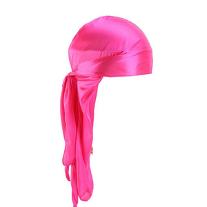 2019 New Unisex Long Silk Satin Breathable Turban Hat Wigs Doo Durag Biker Headwrap Chemo Cap Pirate Hat Men Hair Accessories - Larry's Anything Goes