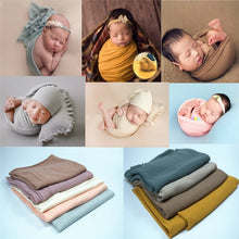 Load image into Gallery viewer, Newborn Photography Props Blanket  Baby Photo Wrap Swaddling  Cotton Stretchable Wraps Photo Shoot Backdrop - Larry&#39;s Anything Goes